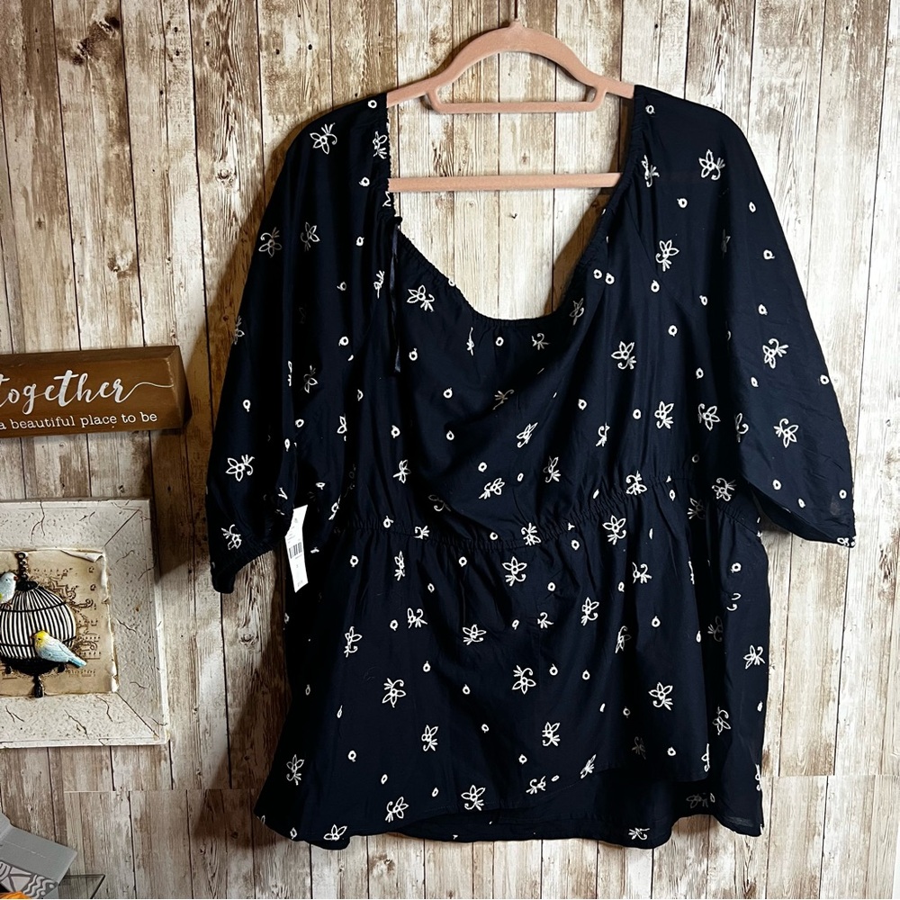 Lane Bryant‎ NWT Floral Embroidered Women's Top 22 W - Picture 3 of 4